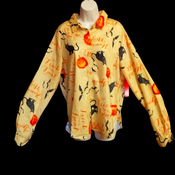 Tops - Halloween Button Down Blouse